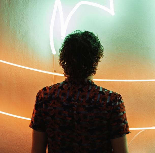 Scoping out Jonathan Rodriguez's installation during Celebration Saturday