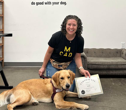 Millie Graduated and is now a Certified Therapy Dog Millie Graduated and is now a Certified Therapy Dog