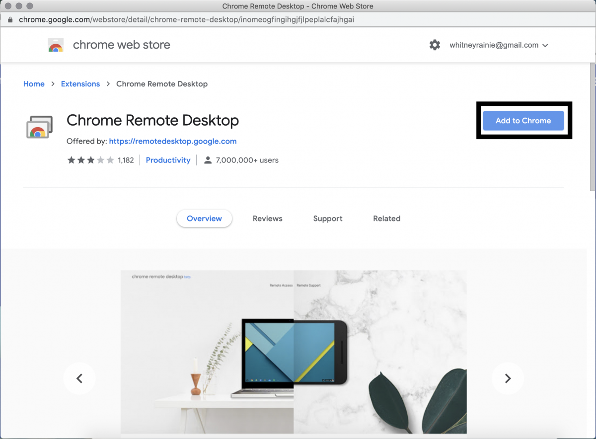 chrome remote support for macos mcad
